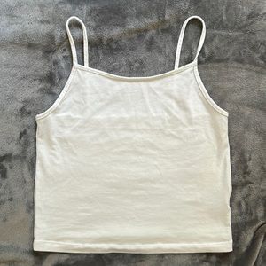 White cropped tank top